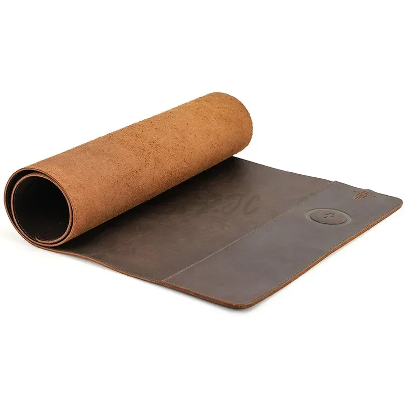 Desk Pad Leather Large - Tappetino per mouse vintage in pelle