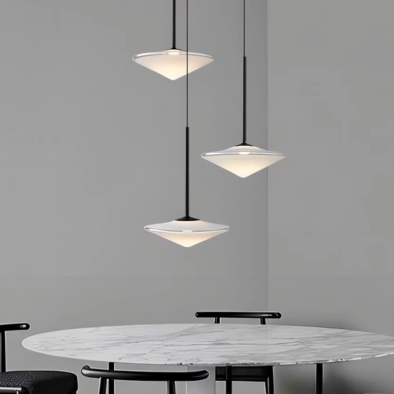 Desk Setup White - Lampade a sospensione moderne in vetro