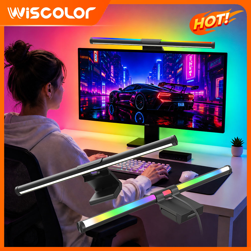 Desk Setup Gaming - Barra Luminosa Wi-Fi per Monitor, Lampada