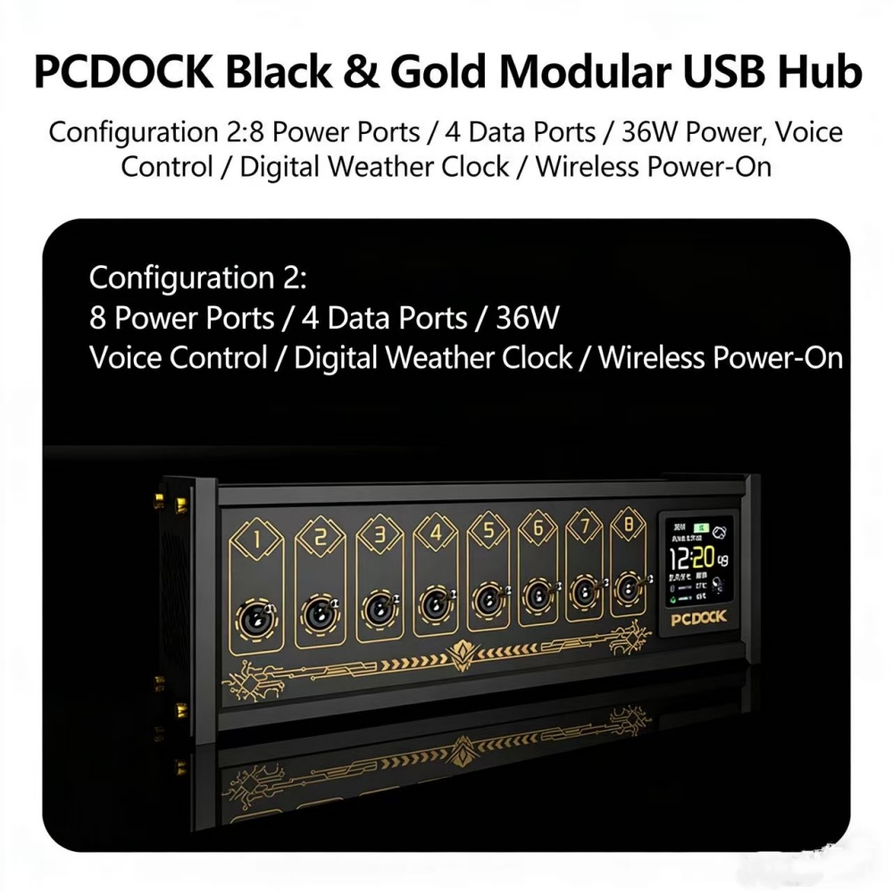 Desk Setup Designer - Multipresa da Scrivania PCDOCK con Interruttore,