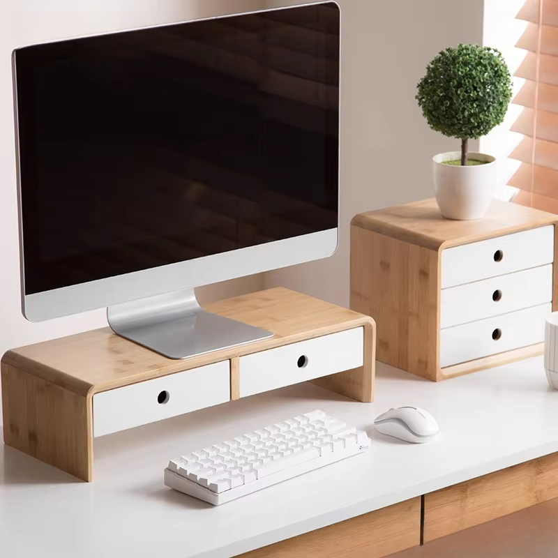Desk Setup For Laptop And Monitor - Organizer da tavolo ecologico per monitor