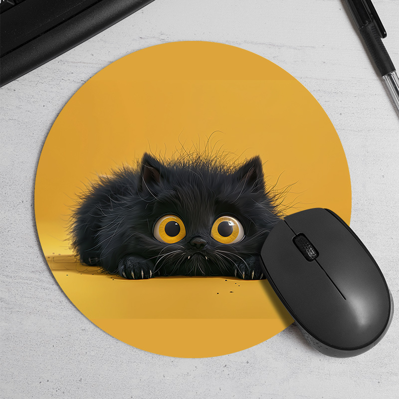 Desk Setup Or Set Up - Simpatico tappetino per mouse rotondo con