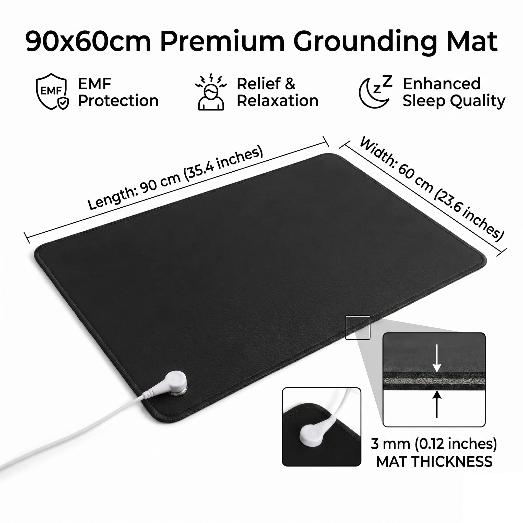 Desk Pad Leather Large - Tappetino Antistatico in Pelle PU da