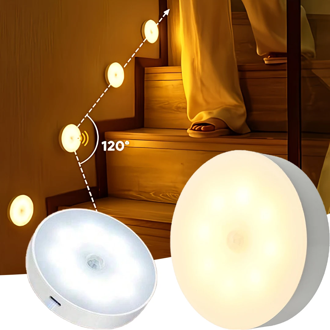 Desk Setup White - Sensore di movimento ricaricabile Luce notturna