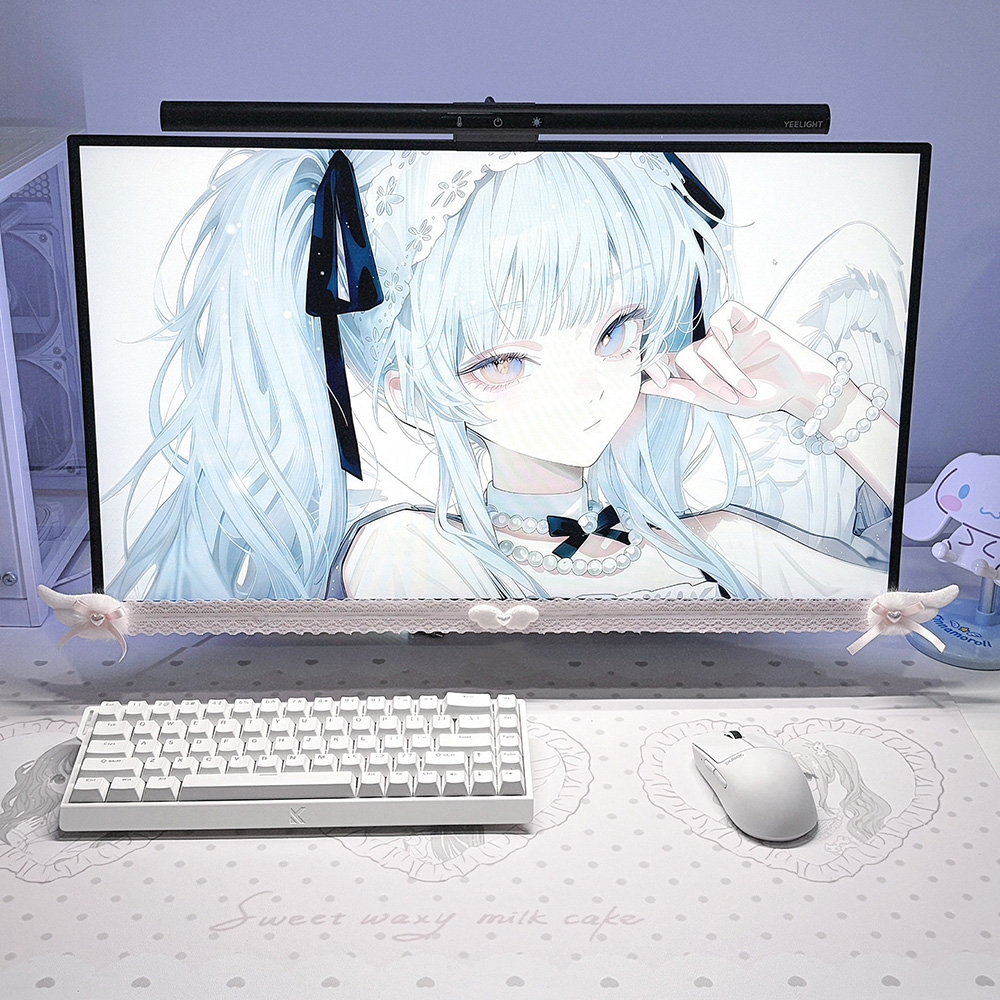 Nuovo Decorazione Schermo in P - Desk Setup White recensione e prezzo