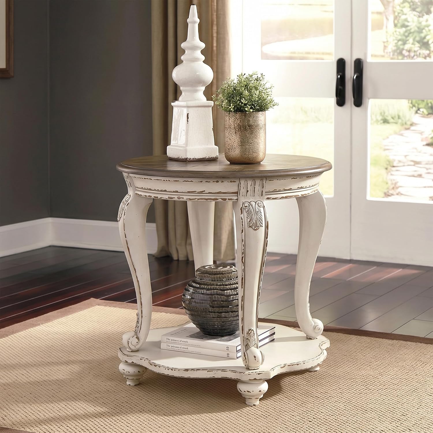 Tavolino Rotondo in Stile Coun - Desk Setup White recensione e prezzo