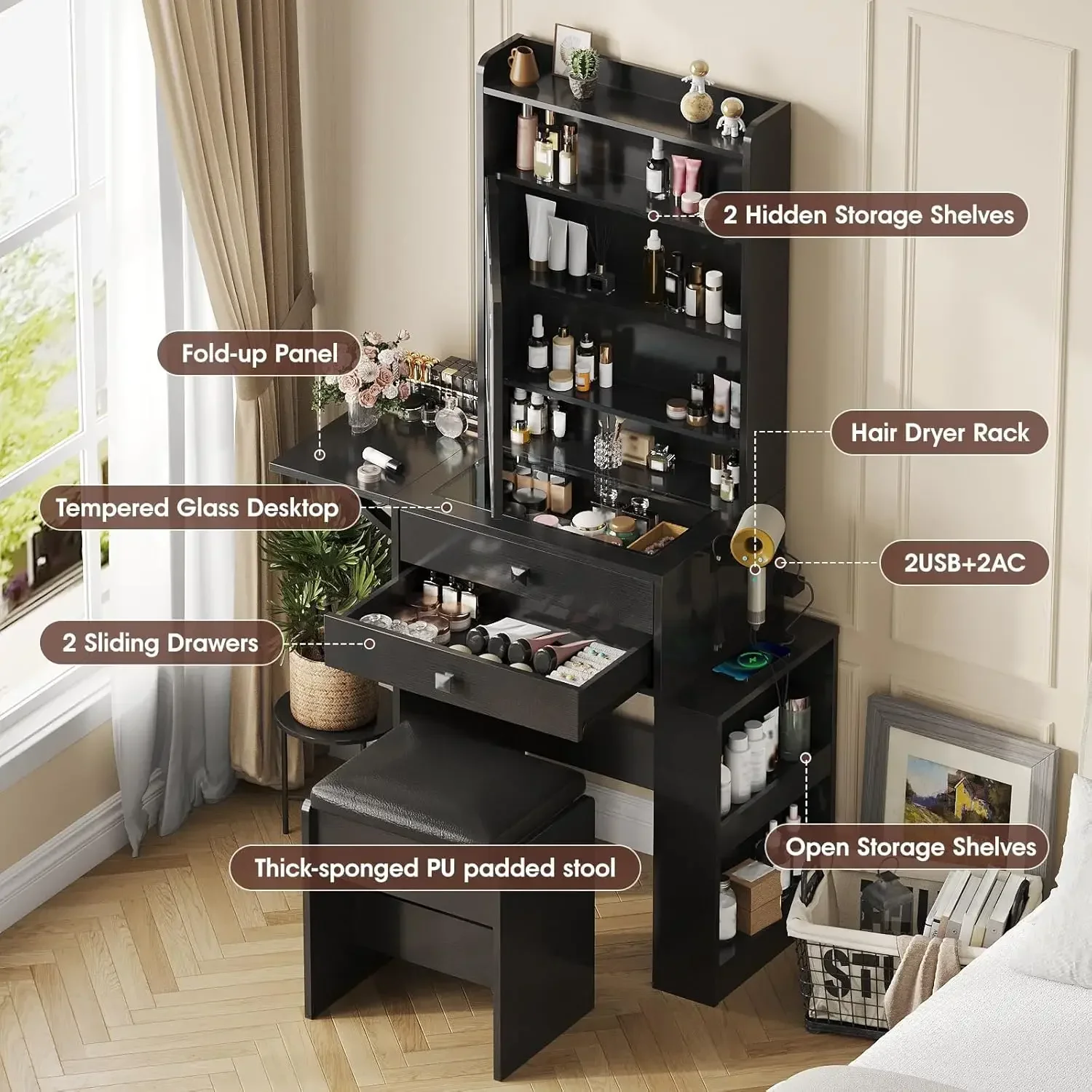 Piccola Toletta per Trucco, 3  - Desk Setup Charging Station recensione e prezzo